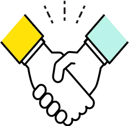 イラスト：握手しているイラストです。